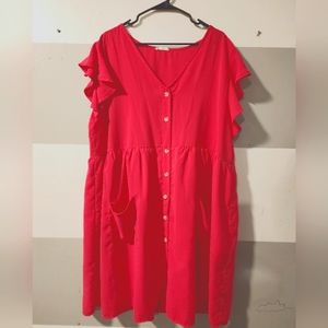 Chic Soul Boutique Hot Pink Button UP dress XXL